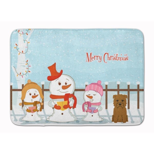 Carolines Treasures Merry Christmas Glen of Imal Tan Machine Washable Memory Foam Mat BB2391RUG - main